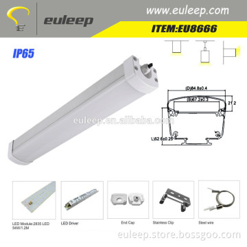EU8666 ip65 ip68 waterproof led linear light, tri-proof light led pendant light, 1200 36w 48w 50w 60w